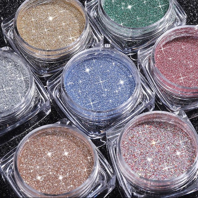 Powder Dust Sparkly Nail Art, Powder Dust Nail Art Glitter